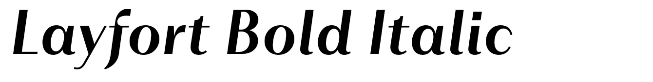 Layfort Bold Italic